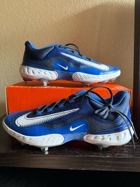 Nike Alpha Huarache Elite 4 LW TB Navy DR6851-414 Men's Size 14 Baseball Cleats